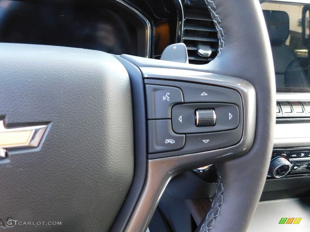 2023 Chevrolet Silverado 1500 High Country Crew Cab 4x4 Jet Black/Nightshift Blue Steering Wheel Photo #145664325