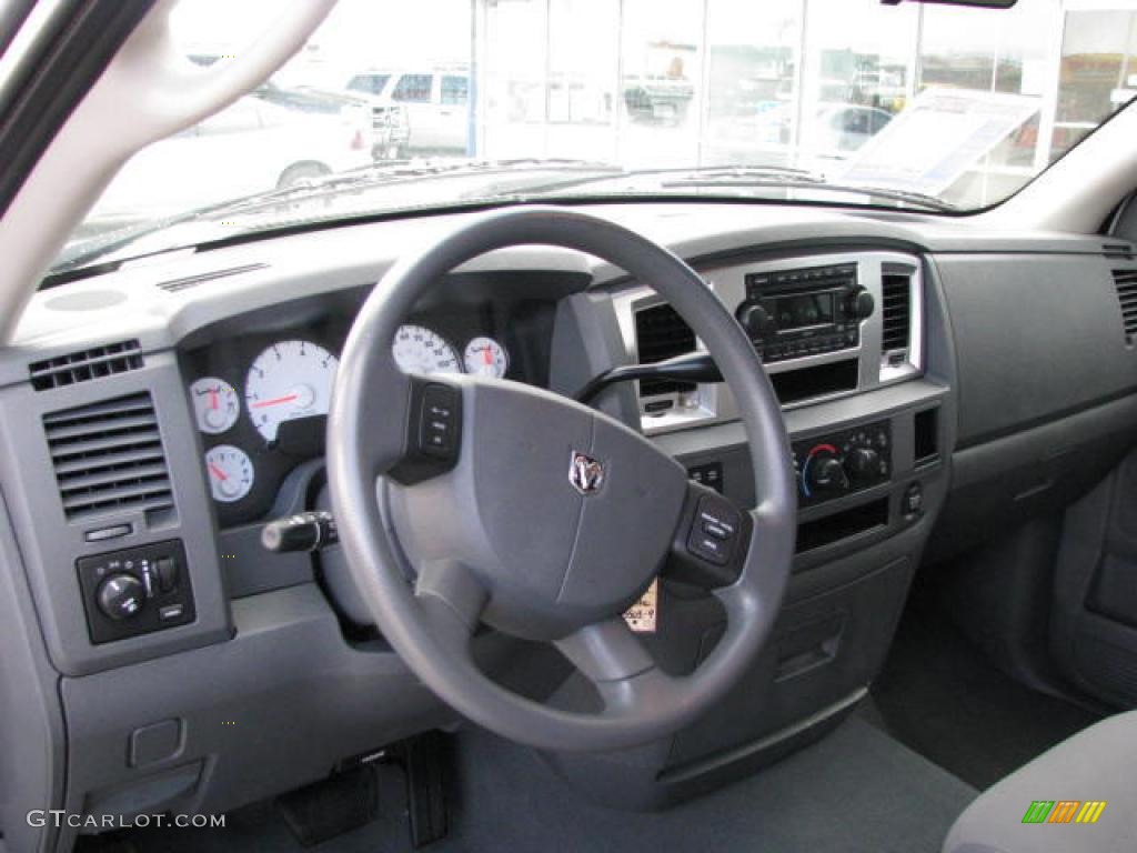 2007 Ram 1500 Big Horn Edition Quad Cab 4x4 - Bright White / Medium Slate Gray photo #11