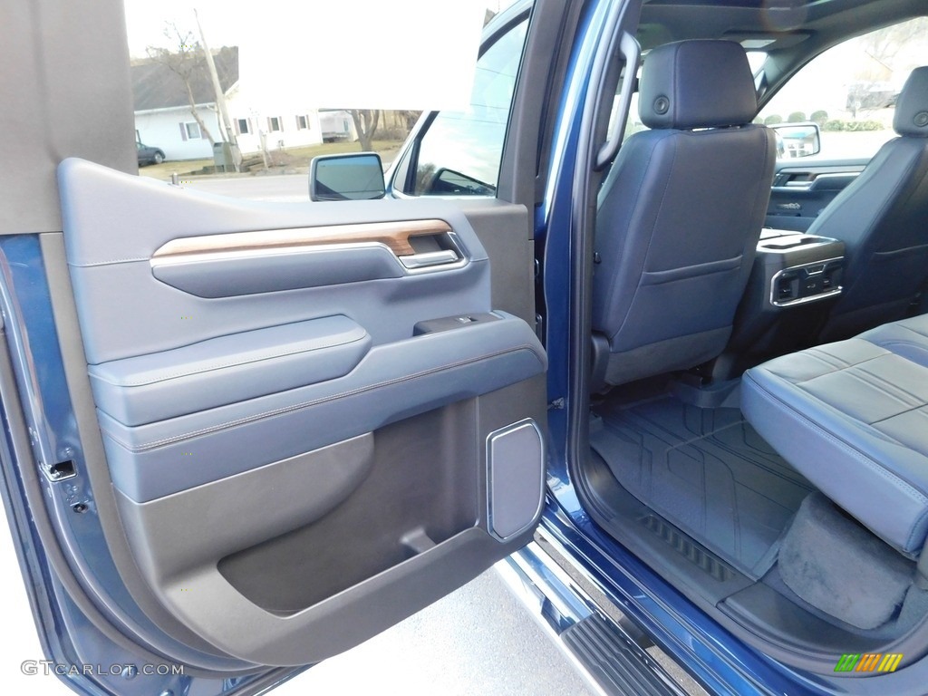 Jet Black/Nightshift Blue Interior 2023 Chevrolet Silverado 1500 High Country Crew Cab 4x4 Photo #145664814