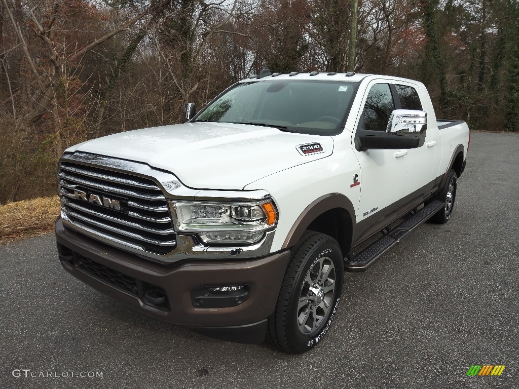 Bright White 2023 Ram 2500 Limited Longhorn Mega Cab 4x4 Exterior Photo #145665540