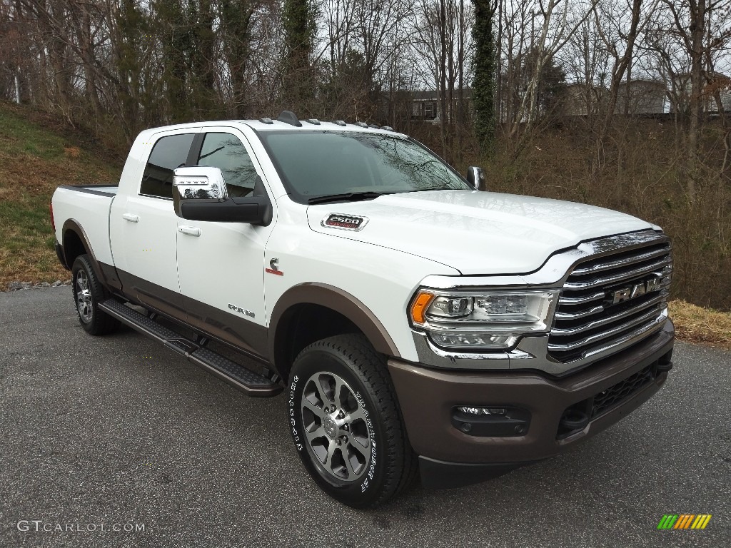 Bright White 2023 Ram 2500 Limited Longhorn Mega Cab 4x4 Exterior Photo #145665585
