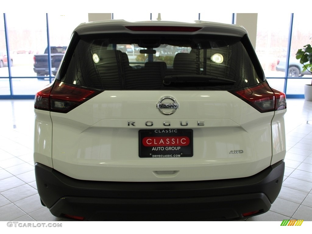 2021 Rogue S AWD - Glacier White / Gray photo #8