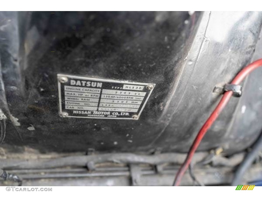 1971 Datsun 240Z Standard 240Z Model Info Tag Photo #145668144