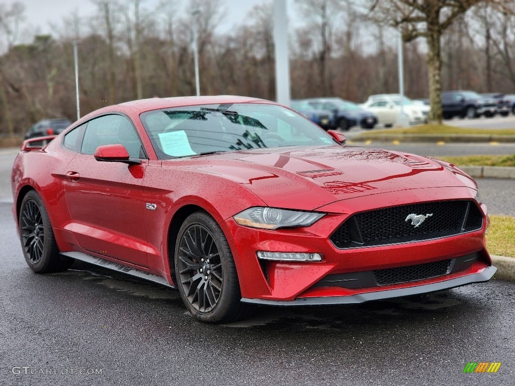 Rapid Red Metallic 2022 Ford Mustang GT Premium Fastback Exterior Photo #145669048