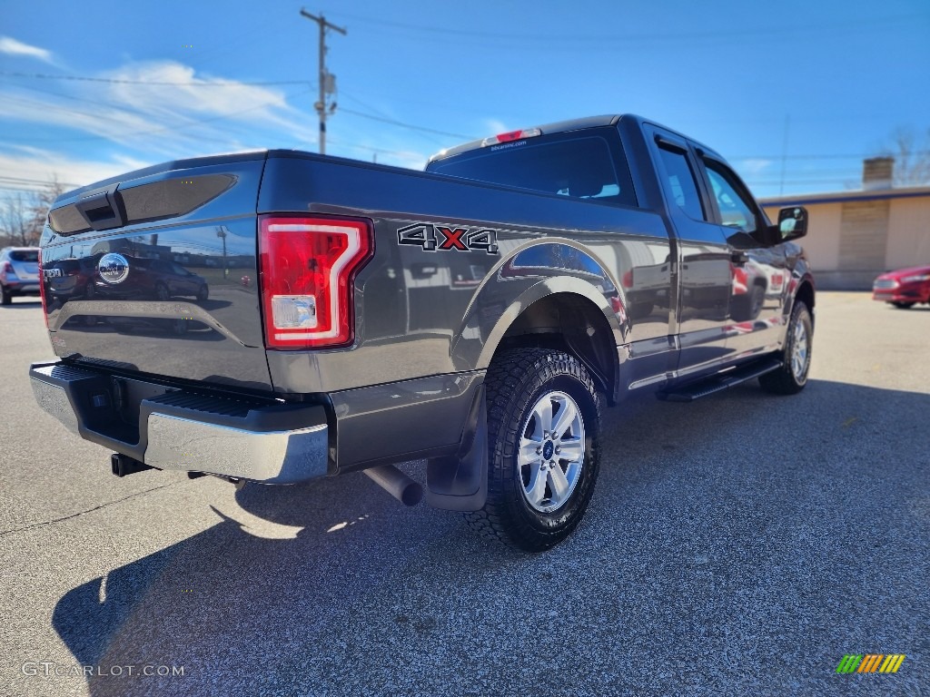 2015 F150 XL SuperCab 4x4 - Magnetic Metallic / Medium Earth Gray photo #3