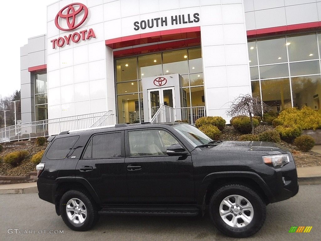 2019 4Runner SR5 Premium 4x4 - Midnight Black metallic / Sand Beige photo #2