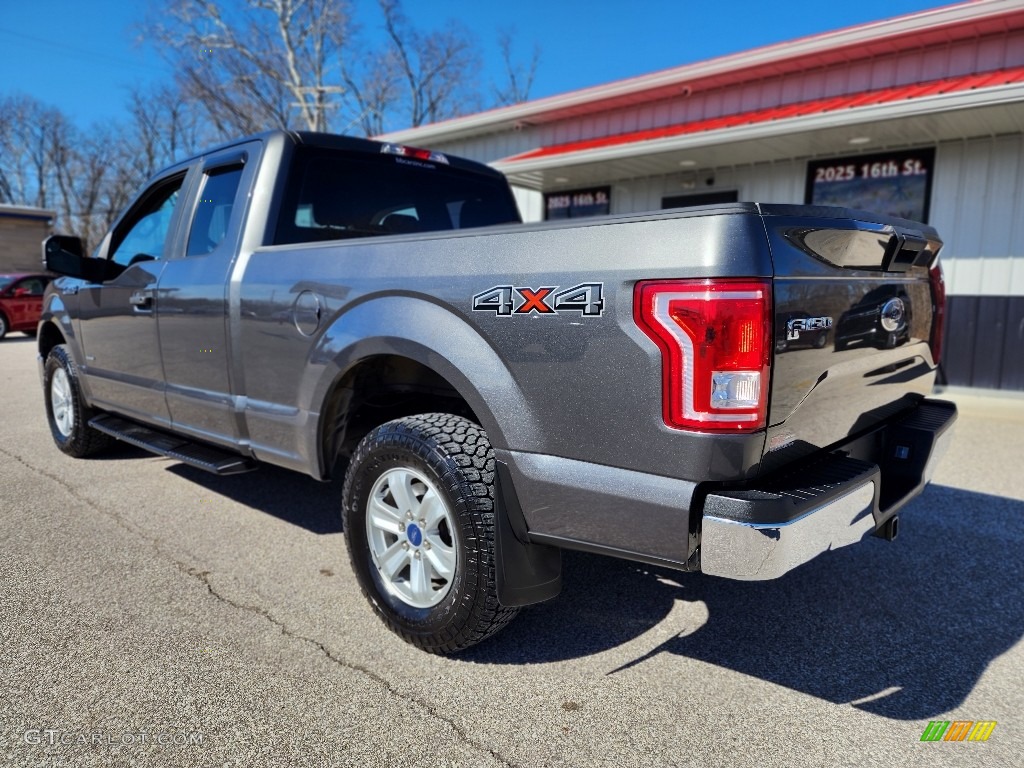 2015 F150 XL SuperCab 4x4 - Magnetic Metallic / Medium Earth Gray photo #4