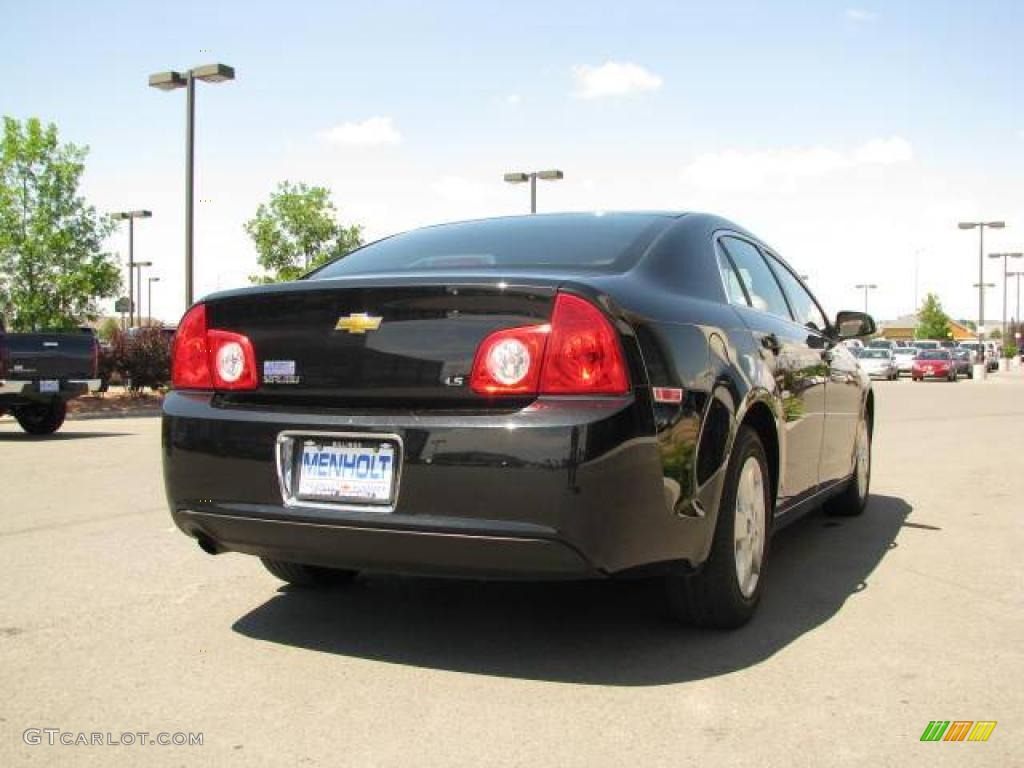 2008 Malibu LS Sedan - Black Granite Metallic / Cocoa/Cashmere Beige photo #5