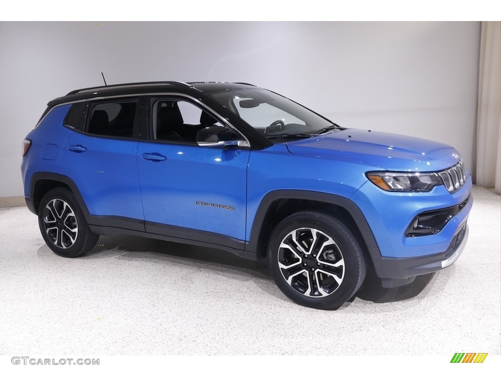 Laser Blue Pearl 2022 Jeep Compass Limited 4x4 Exterior Photo #145671457