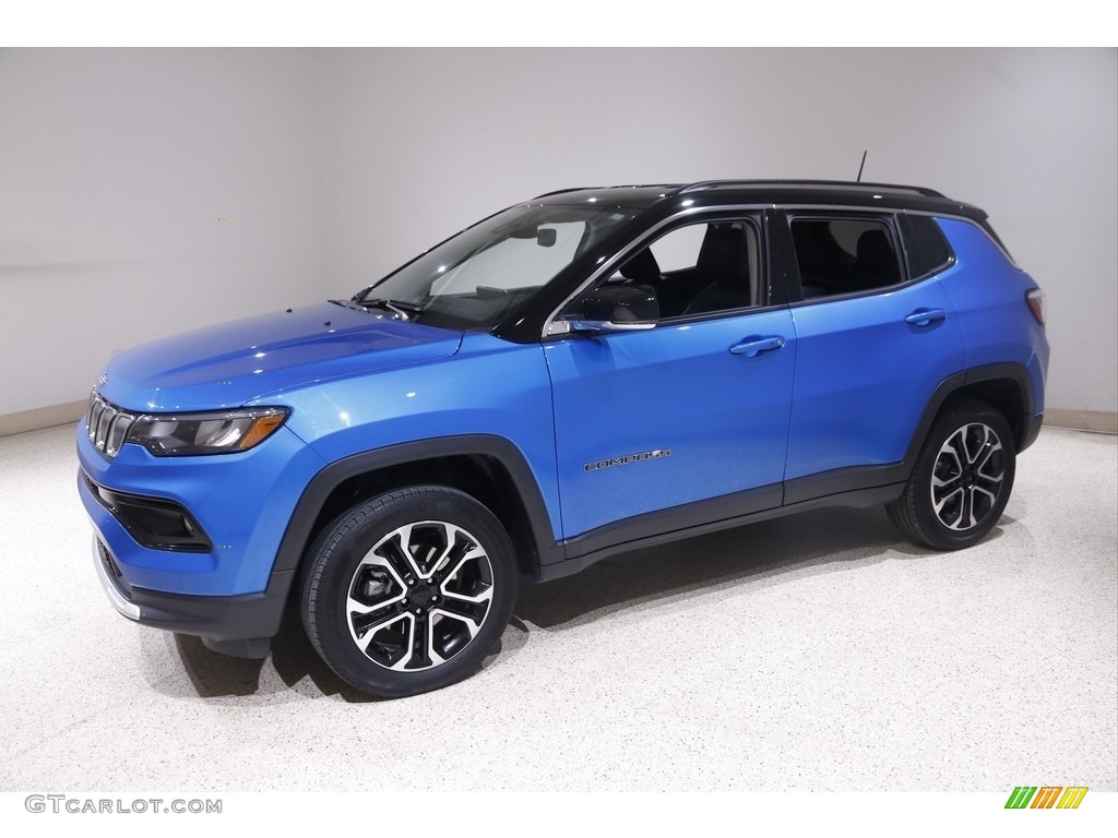 Laser Blue Pearl 2022 Jeep Compass Limited 4x4 Exterior Photo #145671502