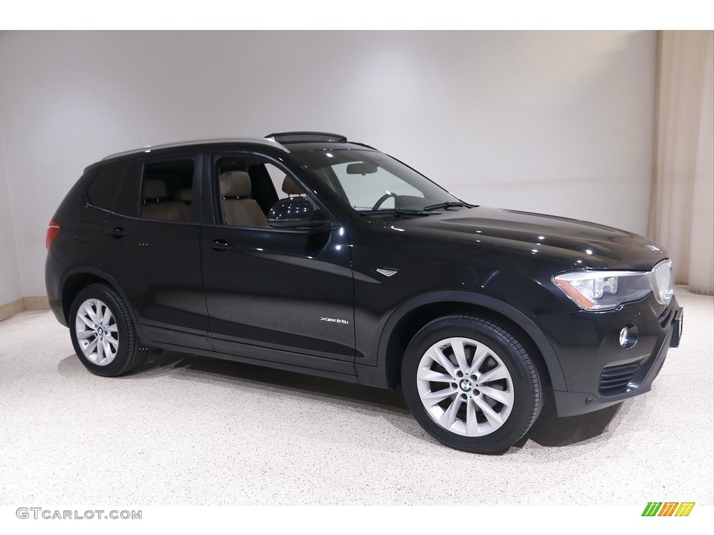 2015 X3 xDrive28i - Black Sapphire Metallic / Oyster photo #1