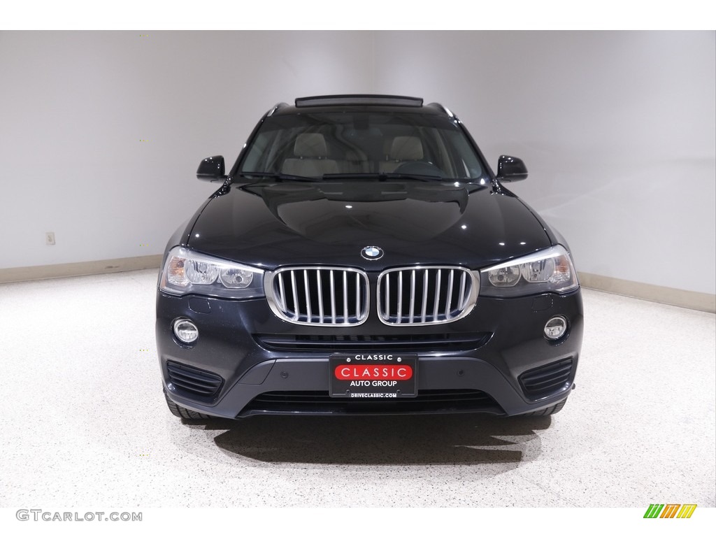 2015 X3 xDrive28i - Black Sapphire Metallic / Oyster photo #2