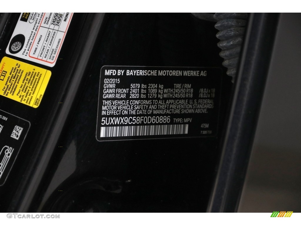 2015 X3 xDrive28i - Black Sapphire Metallic / Oyster photo #23