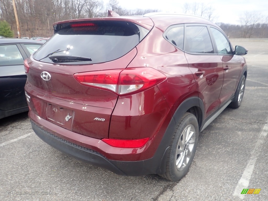 2017 Tucson SE AWD - Ruby Wine / Beige photo #4