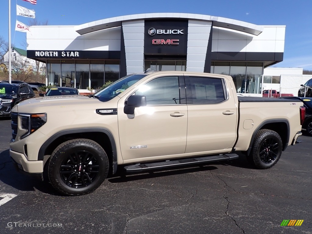 2022 Sierra 1500 Elevation Crew Cab 4WD - Desert Sand Metallic / Jet Black photo #1