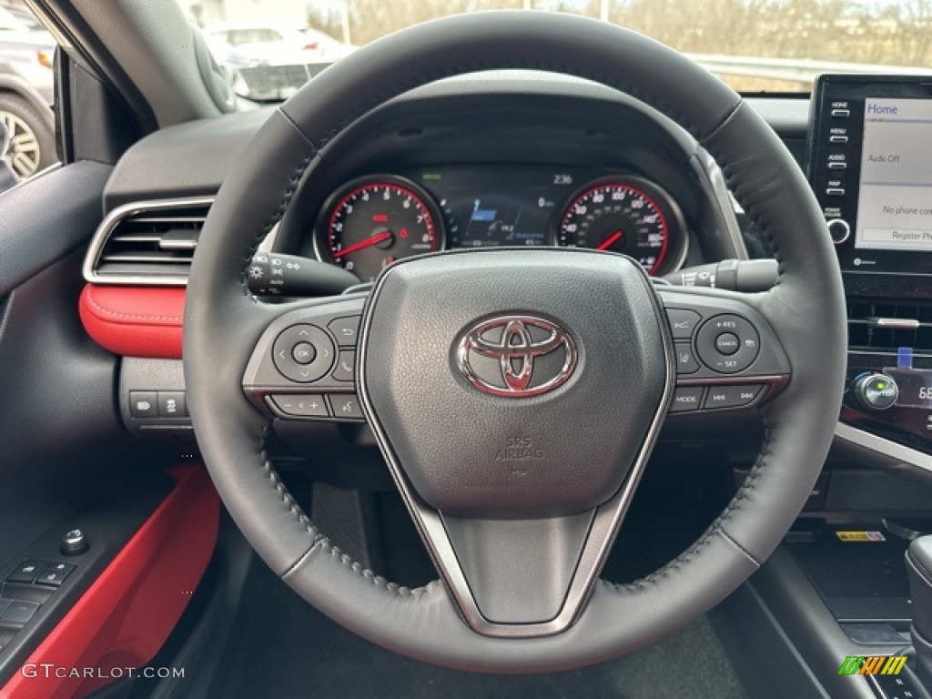 2023 Toyota Camry XSE Cockpit Red Steering Wheel Photo #145676623