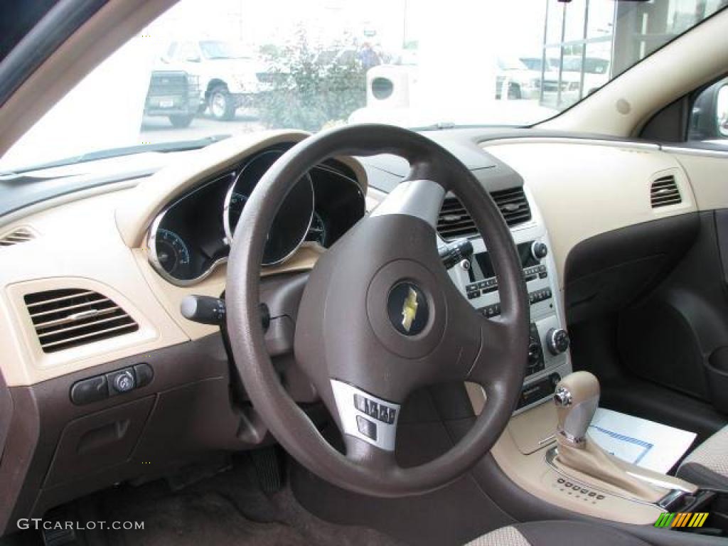 2008 Malibu LS Sedan - Black Granite Metallic / Cocoa/Cashmere Beige photo #9