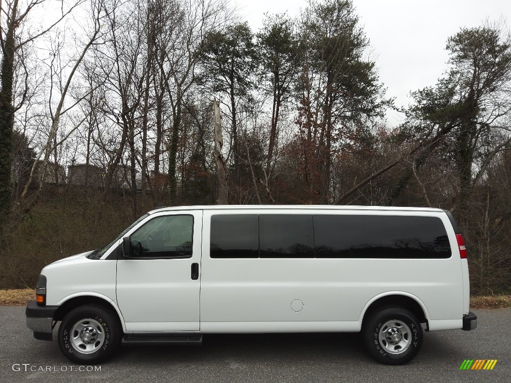 Summit White 2020 Chevrolet Express 3500 Passenger LT Exterior Photo #145677859