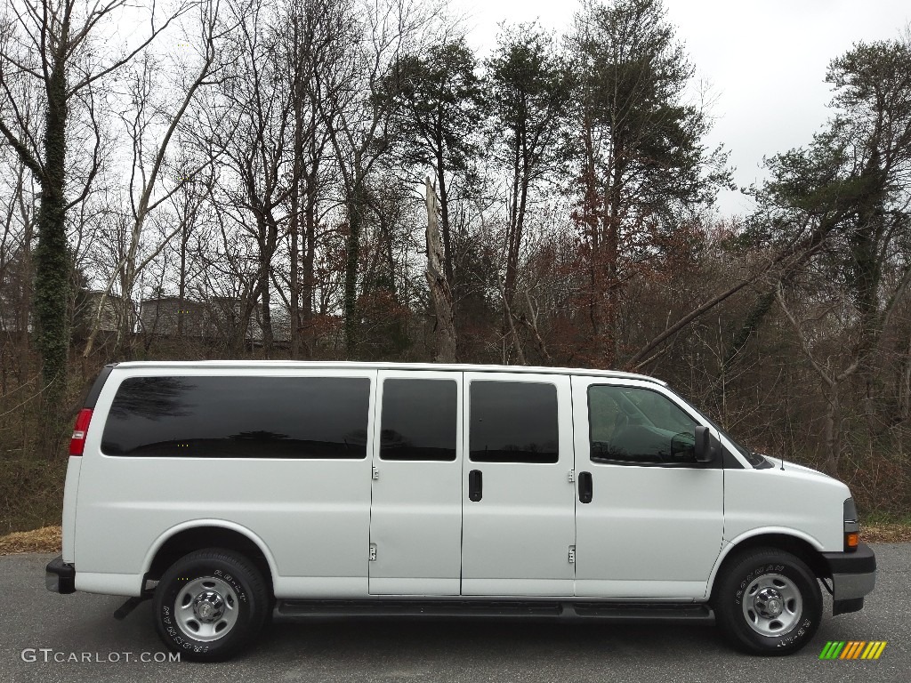 Summit White 2020 Chevrolet Express 3500 Passenger LT Exterior Photo #145677994