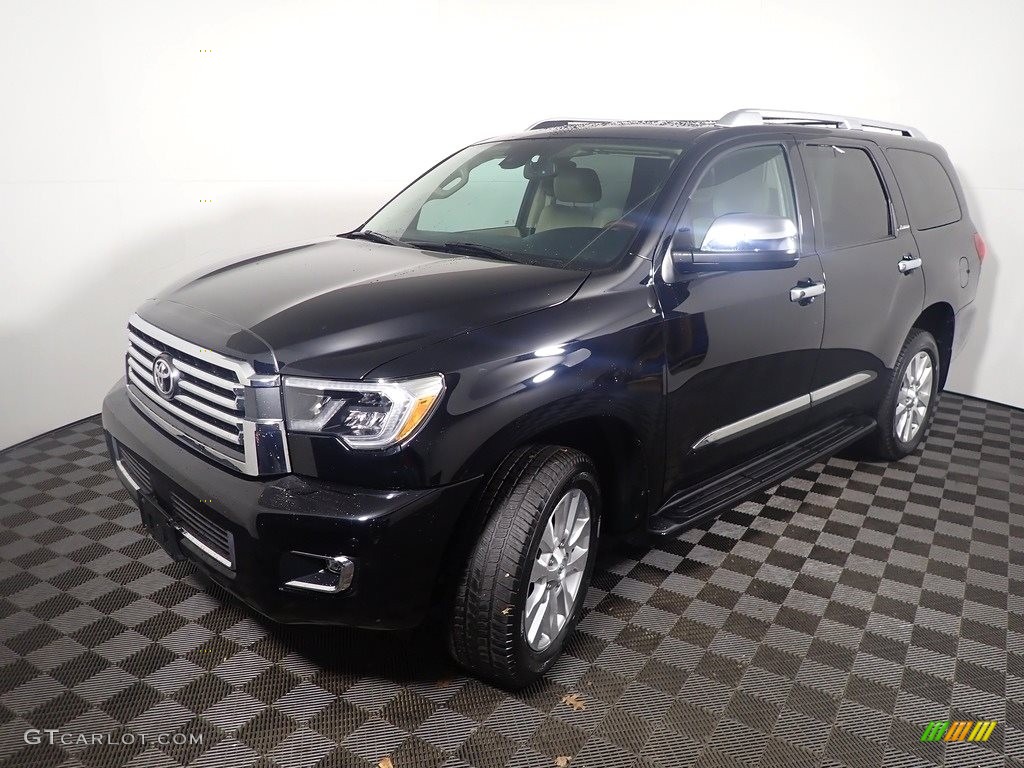Midnight Black Metallic 2019 Toyota Sequoia Platinum 4x4 Exterior Photo #145680913