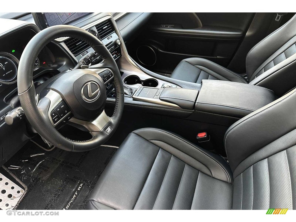 Black Interior 2021 Lexus RX 450h F Sport AWD Photo #145682617
