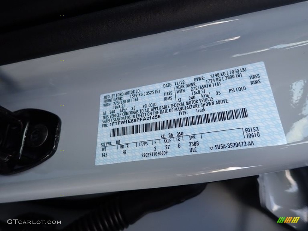 2023 F150 Color Code DR for Avalanche Photo #145682902