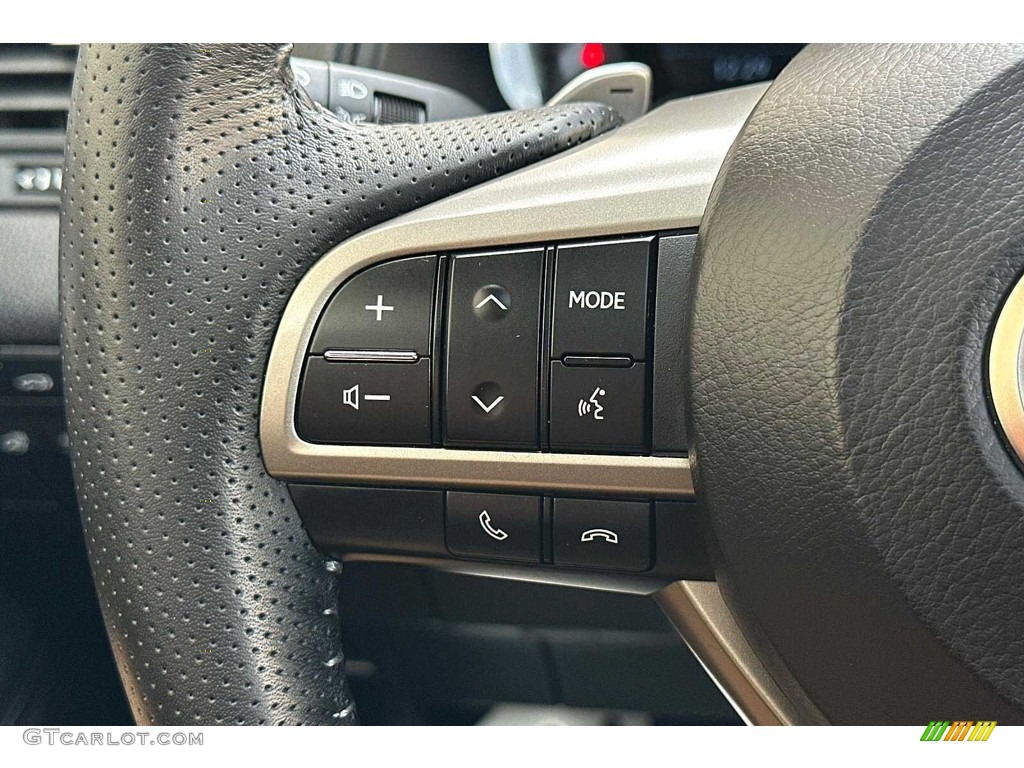 2021 Lexus RX 450h F Sport AWD Black Steering Wheel Photo #145683067