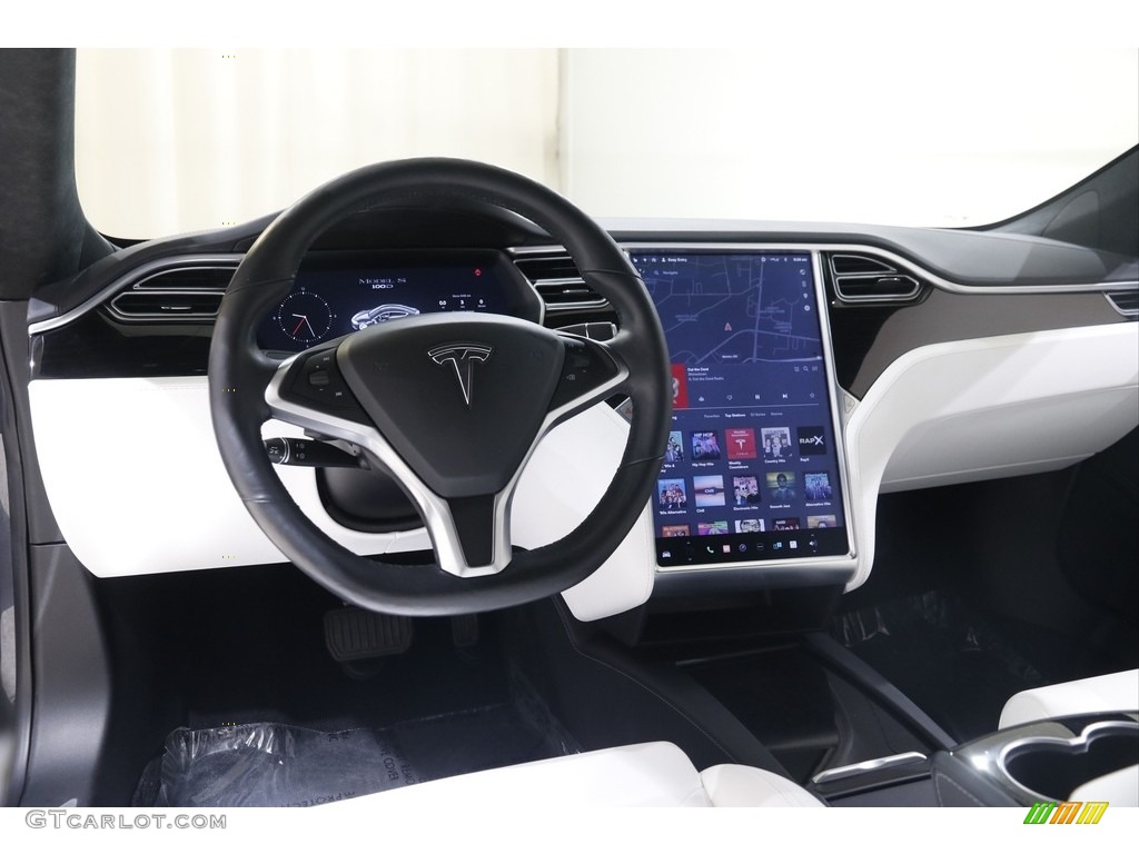 2017 Tesla Model S 100D White Dashboard Photo #145683310