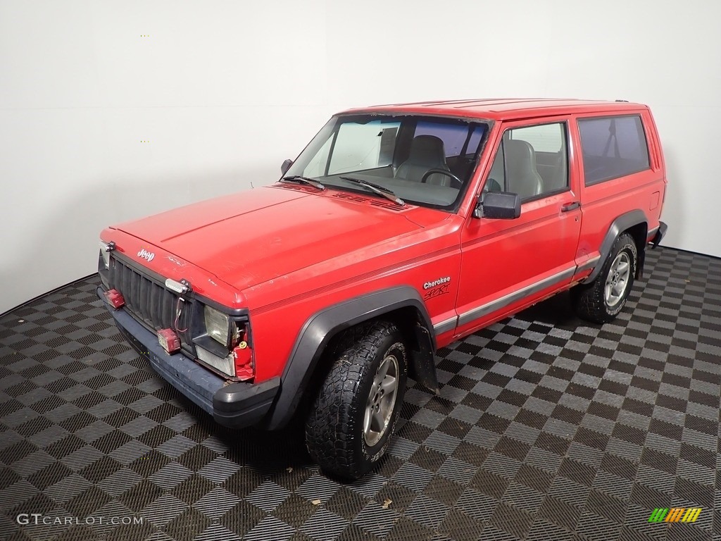 Flame Red 1996 Jeep Cherokee SE Exterior Photo #145683508