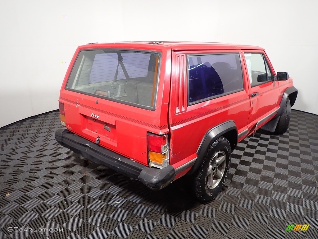 1996 Cherokee SE - Flame Red / Gray photo #9