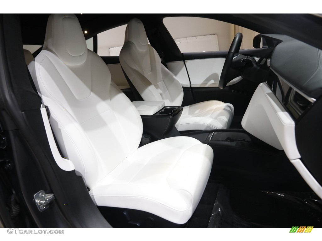 White Interior 2017 Tesla Model S 100D Photo #145683685