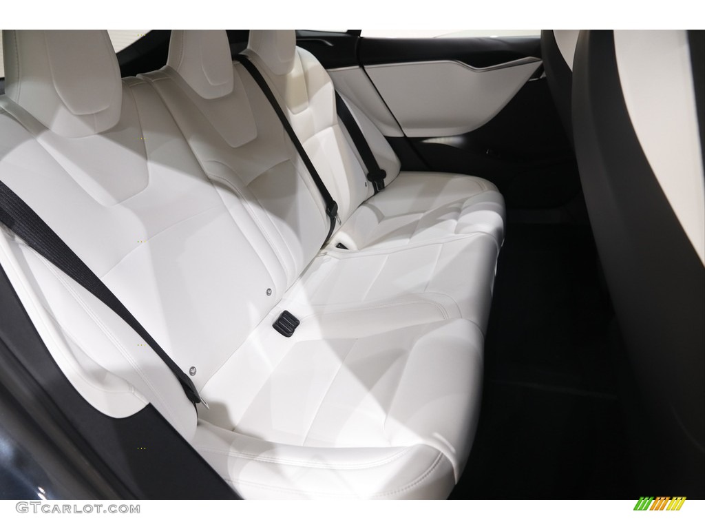 White Interior 2017 Tesla Model S 100D Photo #145683703