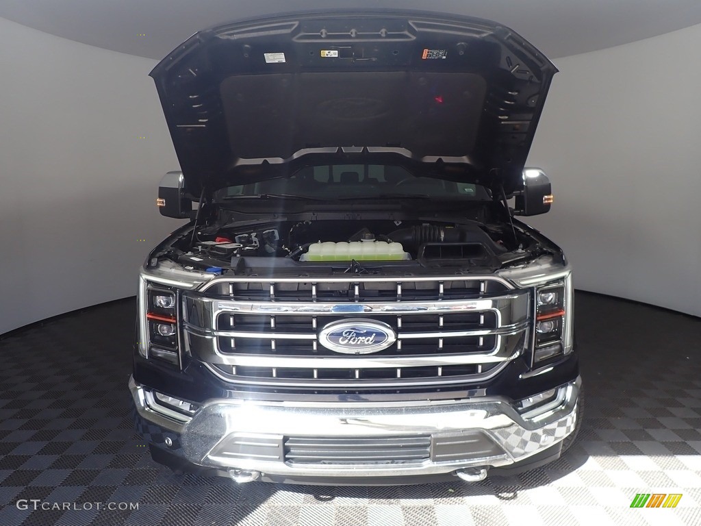 2022 F150 Lariat SuperCrew 4x4 - Atlas Blue Metallic / Black photo #7