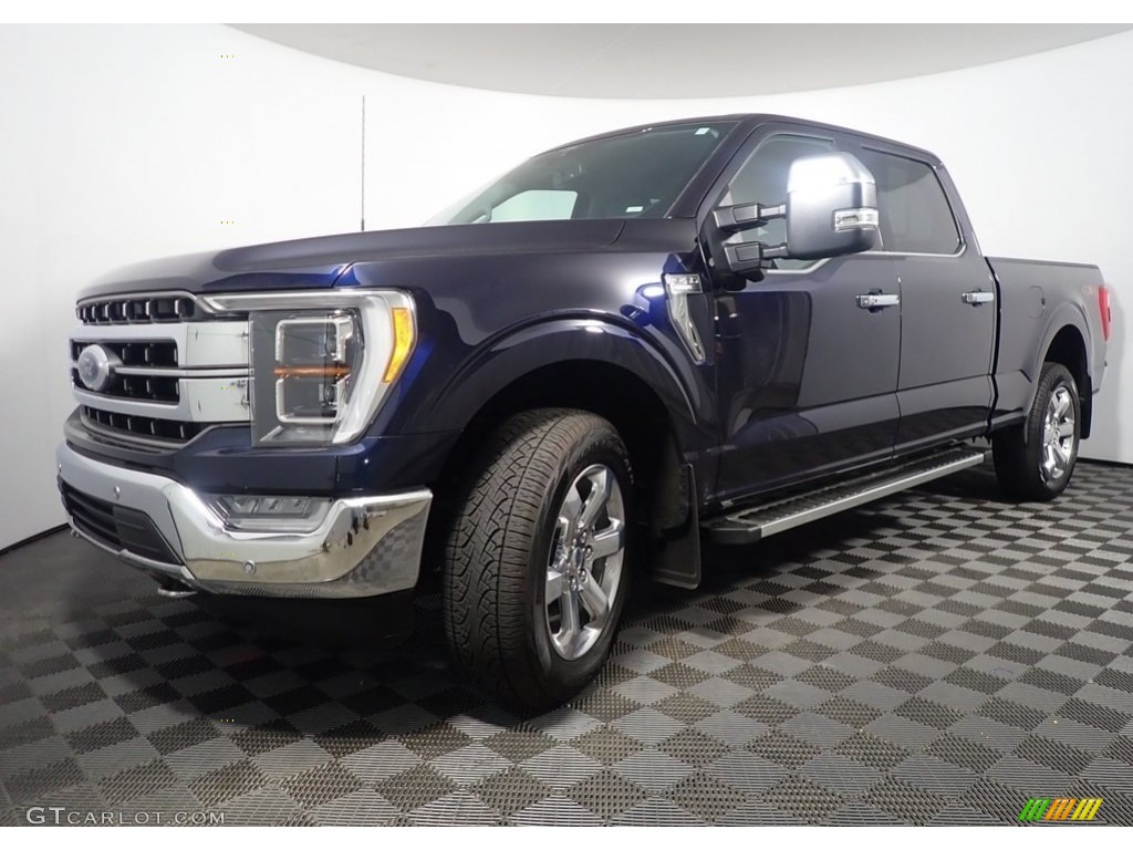 2022 F150 Lariat SuperCrew 4x4 - Atlas Blue Metallic / Black photo #9