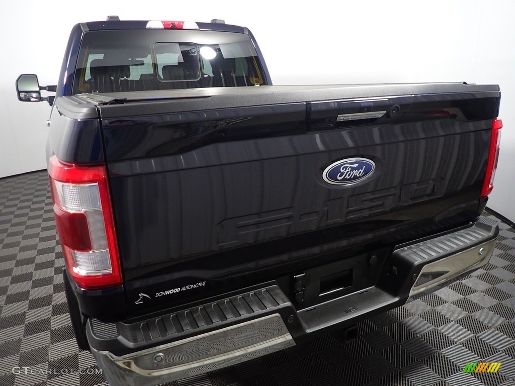 2022 F150 Lariat SuperCrew 4x4 - Atlas Blue Metallic / Black photo #14