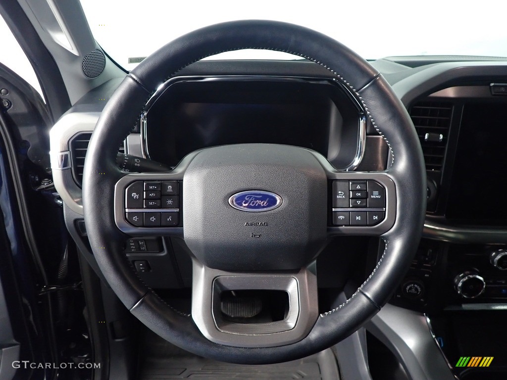 2022 F150 Lariat SuperCrew 4x4 - Atlas Blue Metallic / Black photo #26
