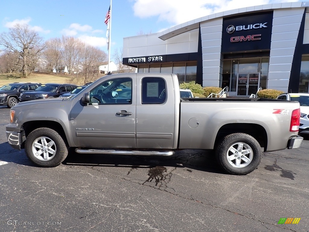 2013 Sierra 1500 SLE Extended Cab 4x4 - Steel Gray Metallic / Ebony photo #2