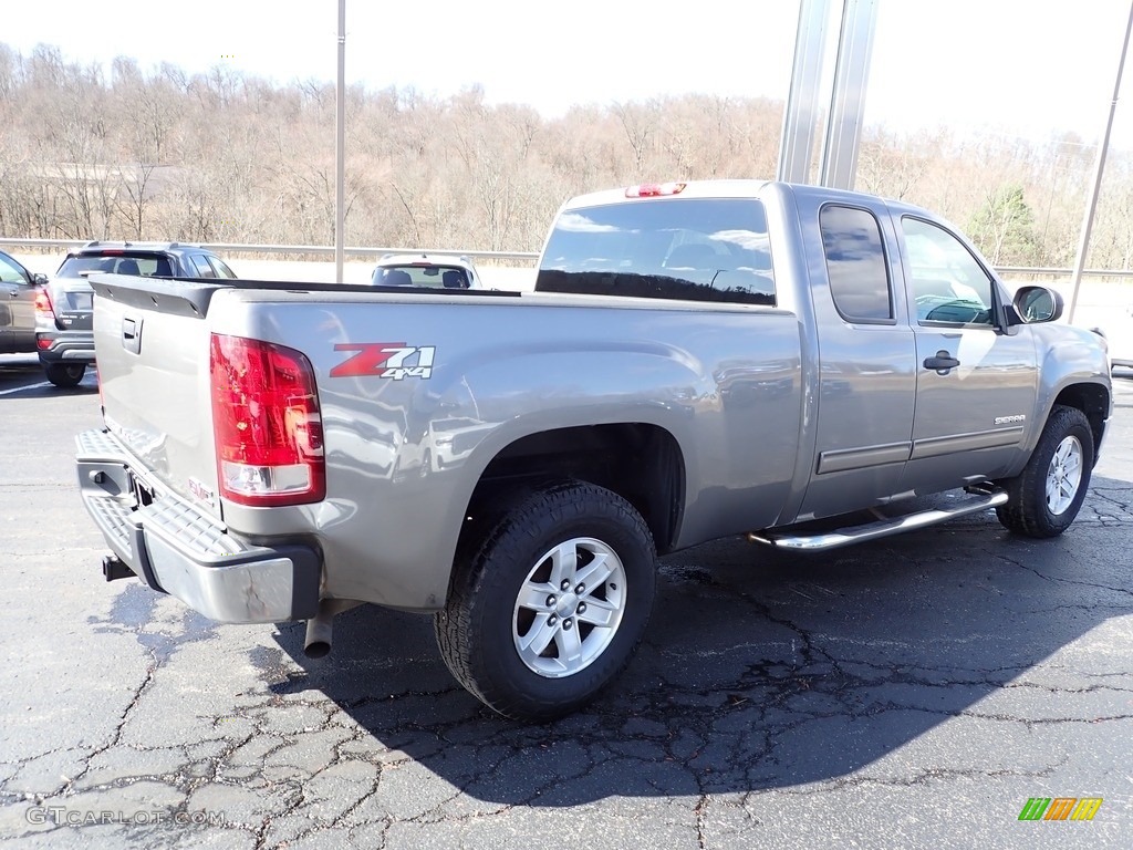2013 Sierra 1500 SLE Extended Cab 4x4 - Steel Gray Metallic / Ebony photo #7