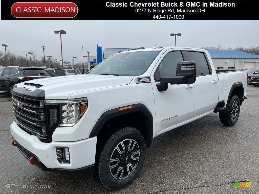 2023 Sierra 2500HD AT4 Crew Cab 4x4 - Summit White / Jet Black w/Kalahari Accents photo #1