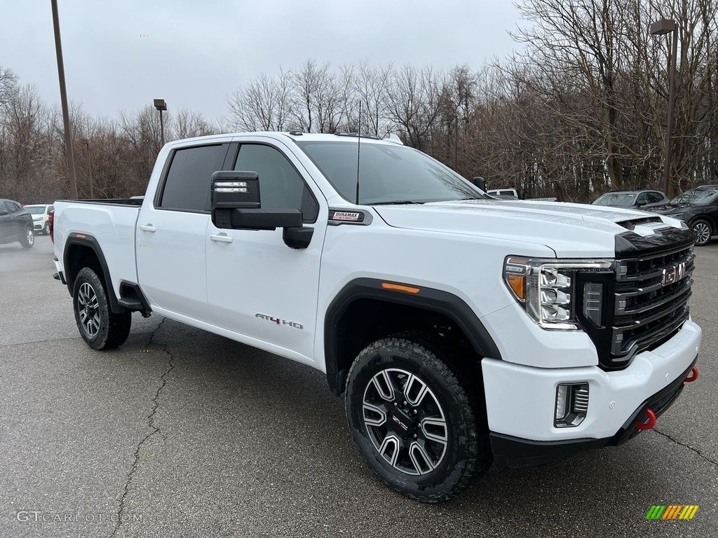 Summit White 2023 GMC Sierra 2500HD AT4 Crew Cab 4x4 Exterior Photo #145688015