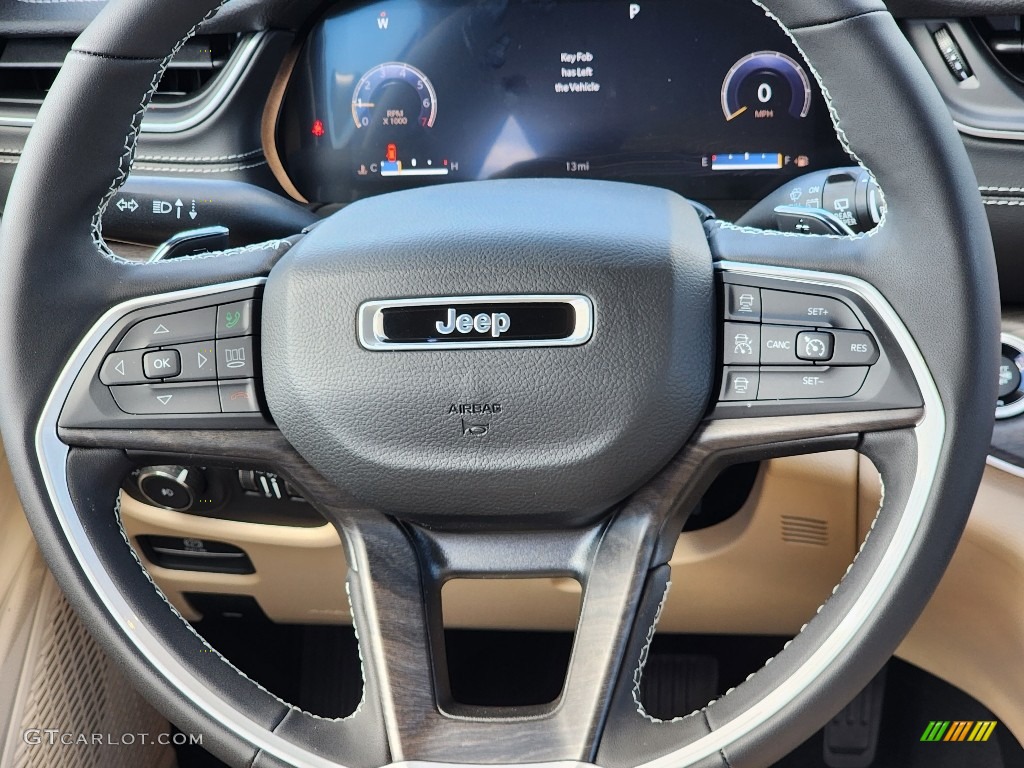 2023 Jeep Grand Cherokee Limited 4x4 Wicker Beige/Global Black Steering Wheel Photo #145690034