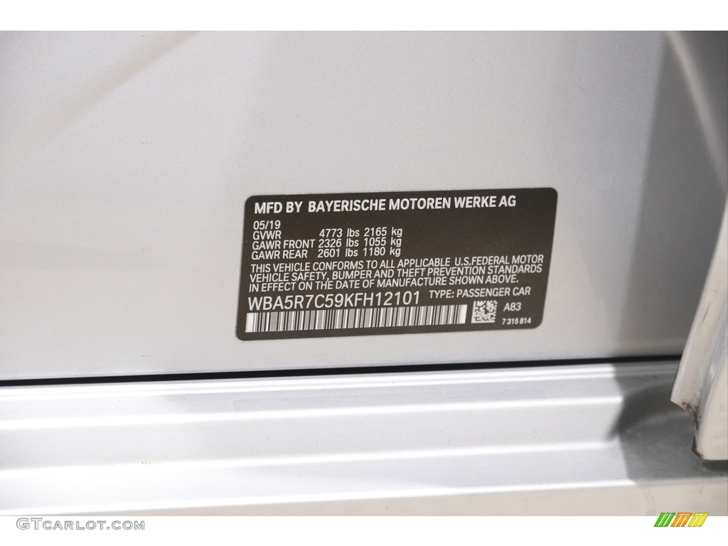 2019 3 Series 330i xDrive Sedan - Glacier Silver Metallic / Black photo #26