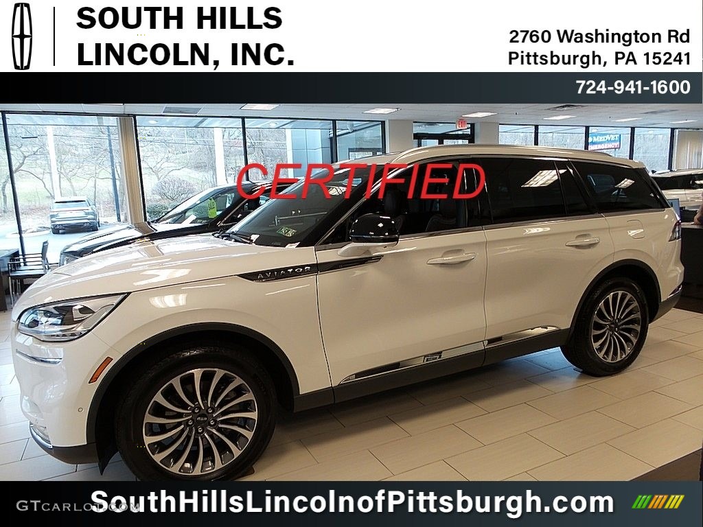 2022 Aviator Reserve AWD - Pristine White Metallic / Russet/Ebony photo #1