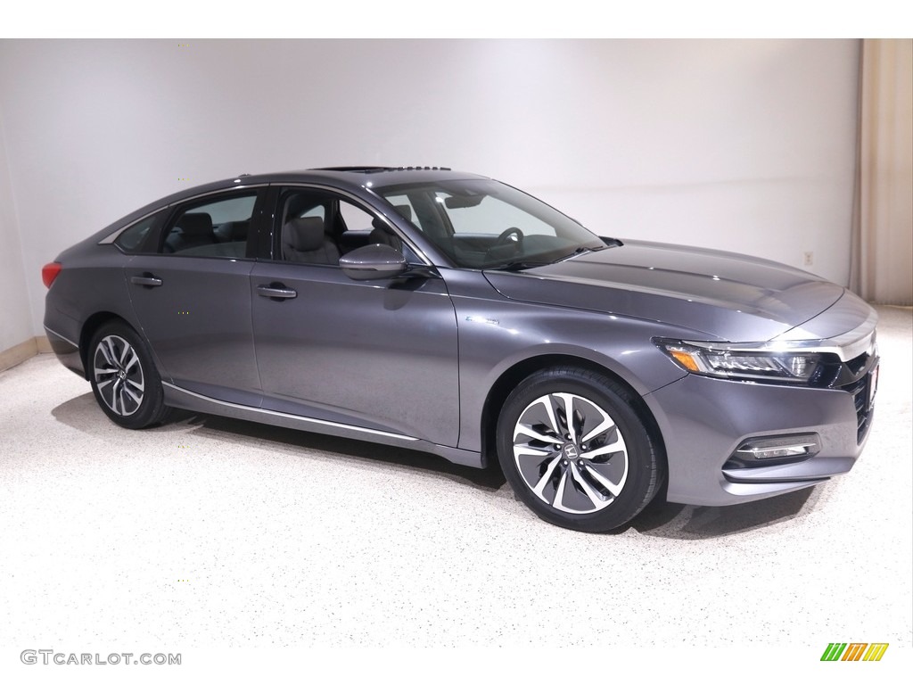 Modern Steel Metallic 2018 Honda Accord EX-L Hybrid Sedan Exterior Photo #145692899