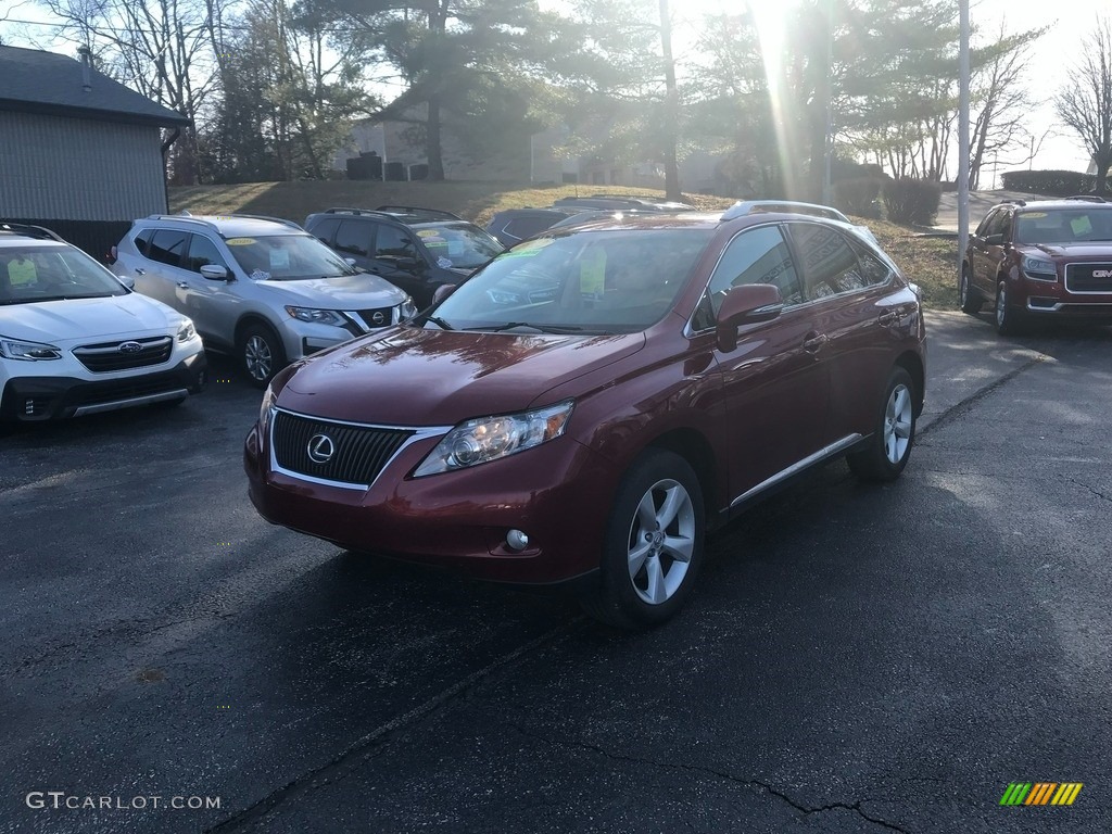 2012 RX 350 AWD - Matador Red Metallic / Parchment photo #2