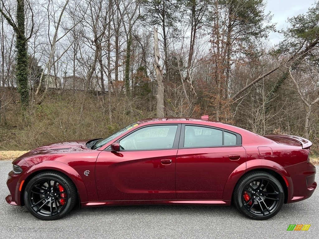 Octane Red Pearl 2022 Dodge Charger SRT Hellcat Widebody Exterior Photo #145693361