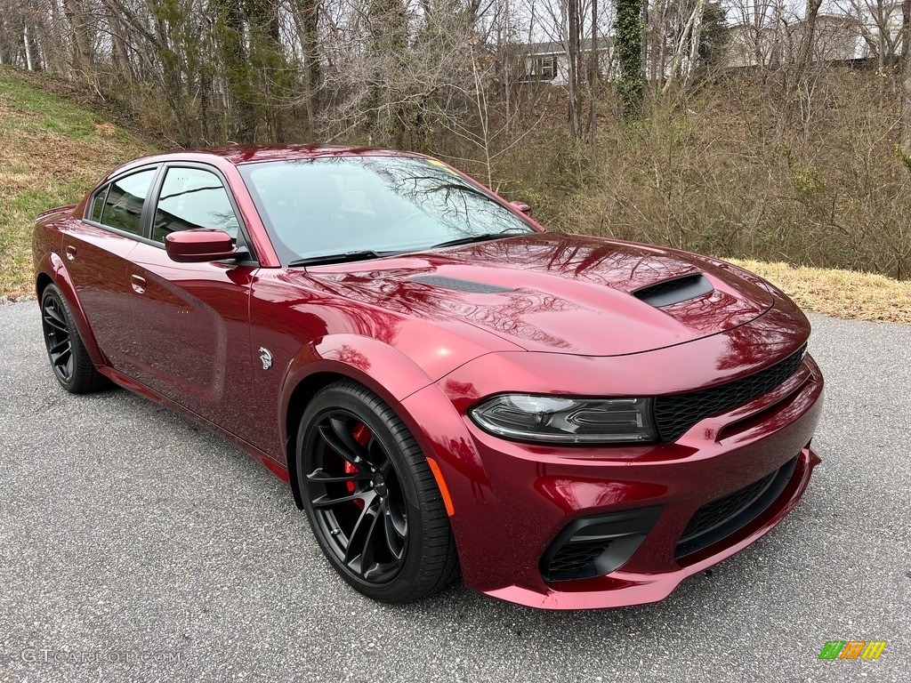 Octane Red Pearl 2022 Dodge Charger SRT Hellcat Widebody Exterior Photo #145693457