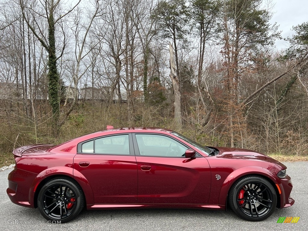 Octane Red Pearl 2022 Dodge Charger SRT Hellcat Widebody Exterior Photo #145693496