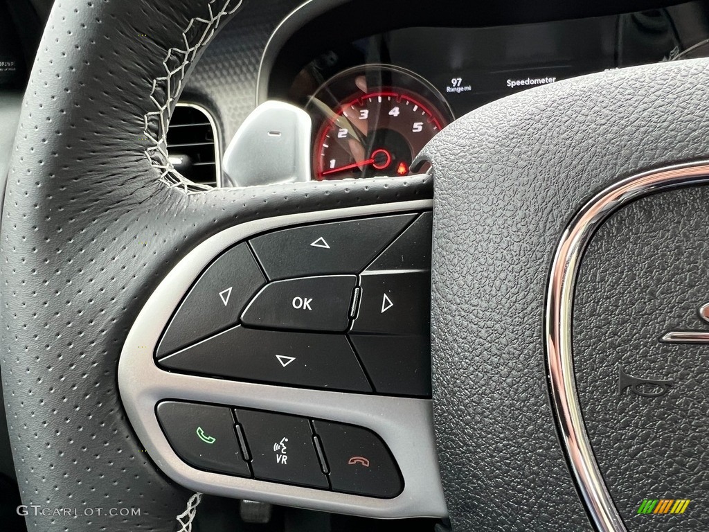2022 Dodge Charger SRT Hellcat Widebody Black Steering Wheel Photo #145693883