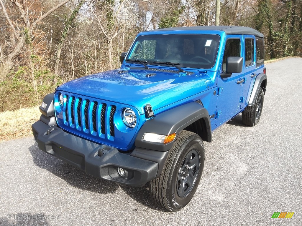 2023 Wrangler Unlimited Sport 4x4 - Hydro Blue Pearl / Black photo #2